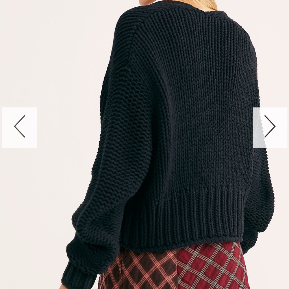 Free People black cardigan sweater - Picture 2 of 5